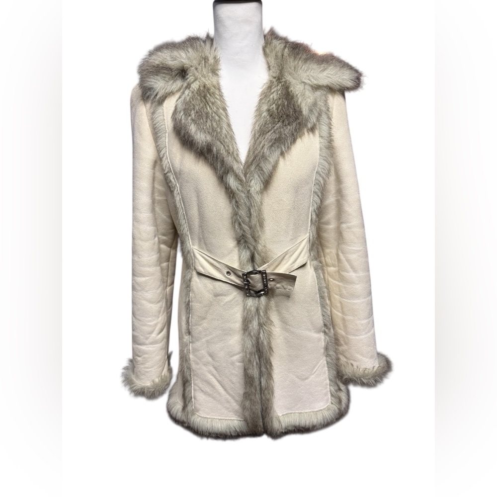 MARVIN RICHARDS Faux Suede Faux Fur Penny Lane Coat Jacket Vintage women’s M